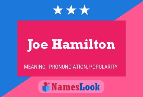 Joe Hamilton 名字海报