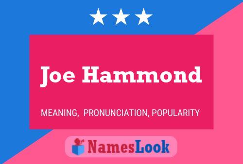 Joe Hammond 名字海报