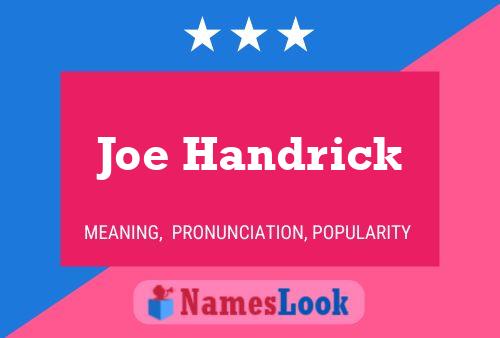 Joe Handrick 名字海报