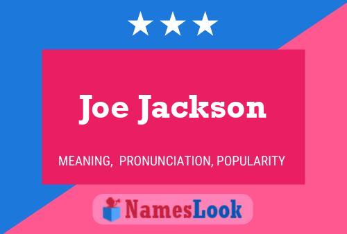 Joe Jackson 名字海报