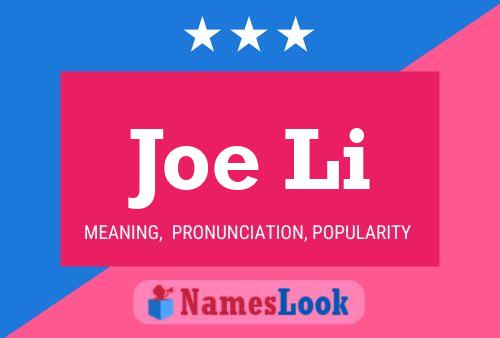 Joe Li 名字海报