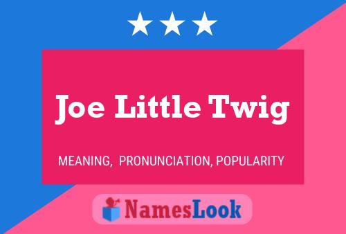 Joe Little Twig 名字海报