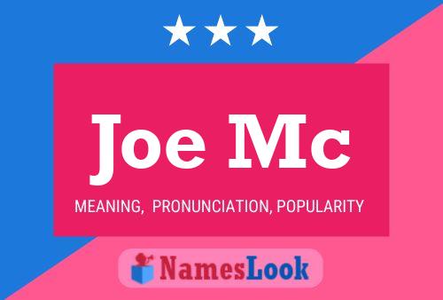 Joe Mc 名字海报