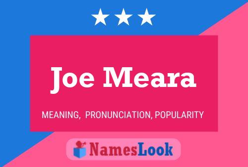 Joe Meara 名字海报