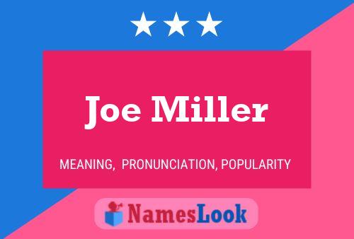 Joe Miller 名字海报