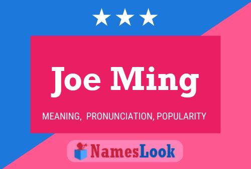 Joe Ming 名字海报