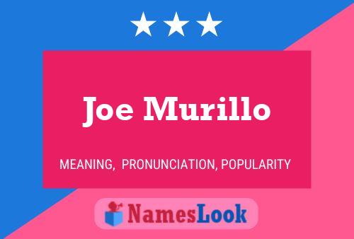 Joe Murillo 名字海报