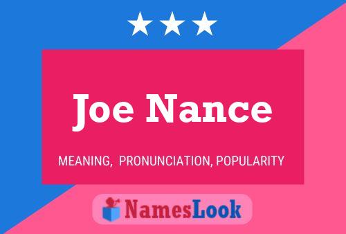 Joe Nance 名字海报