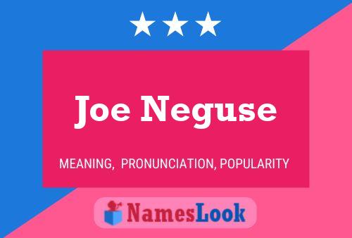 Joe Neguse 名字海报