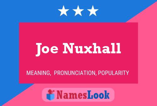 Joe Nuxhall 名字海报