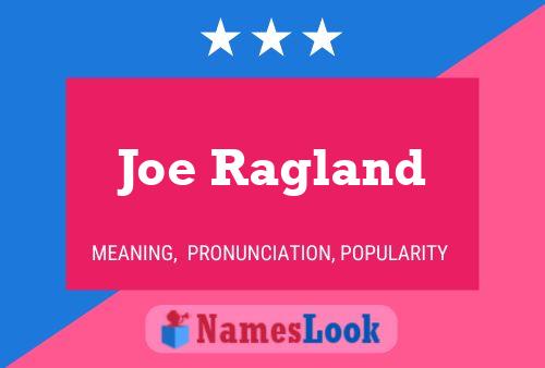 Joe Ragland 名字海报