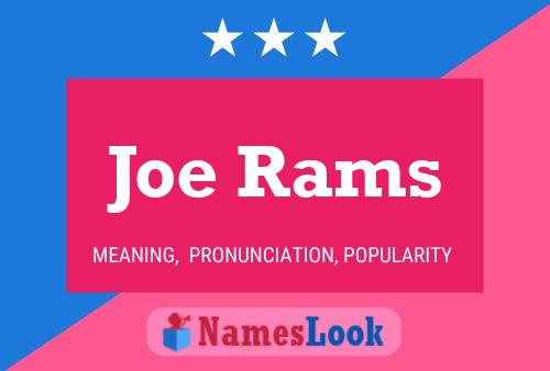 Joe Rams 名字海报