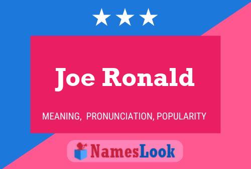 Joe Ronald 名字海报