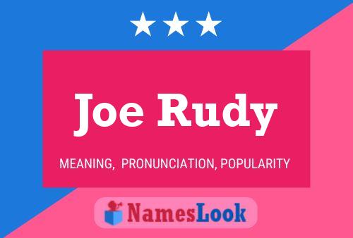 Joe Rudy 名字海报