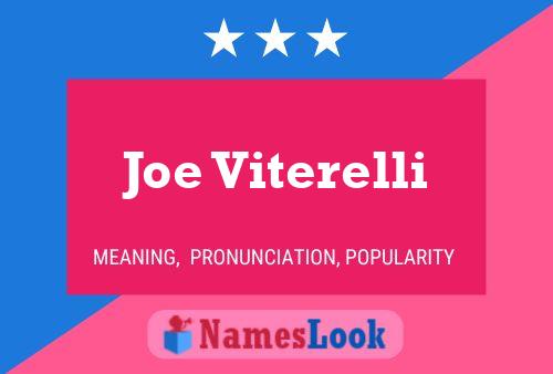 Joe Viterelli 名字海报