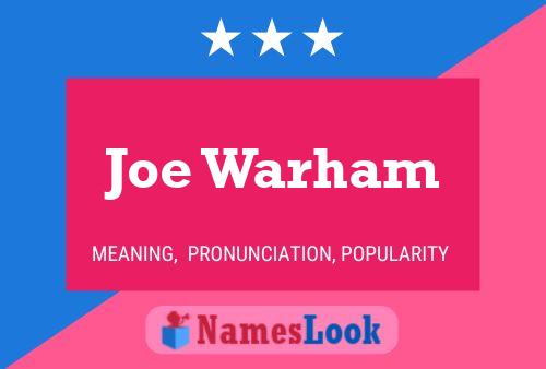 Joe Warham 名字海报