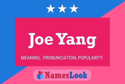 Joe Yang 名字海报