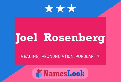 Joel  Rosenberg 名字海报