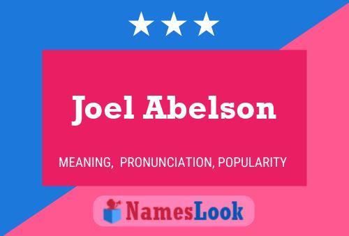 Joel Abelson 名字海报