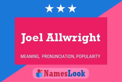 Joel Allwright 名字海报