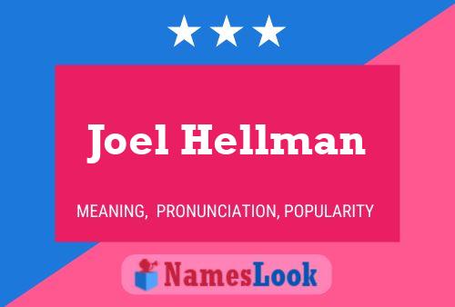 Joel Hellman 名字海报