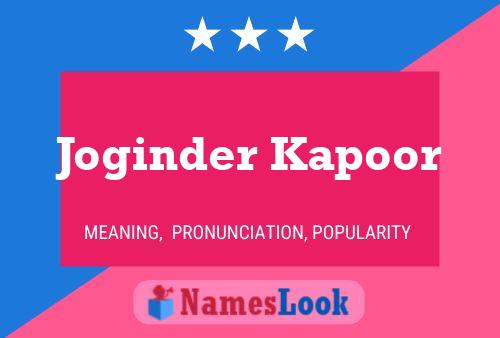 Joginder Kapoor 名字海报