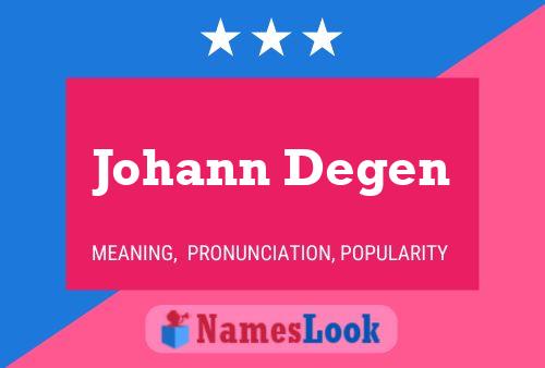 Johann Degen 名字海报