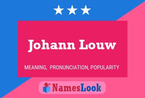 Johann Louw 名字海报