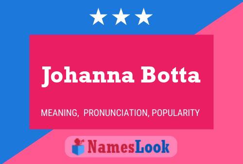 Johanna Botta 名字海报