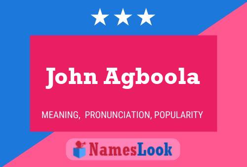 John Agboola 名字海报