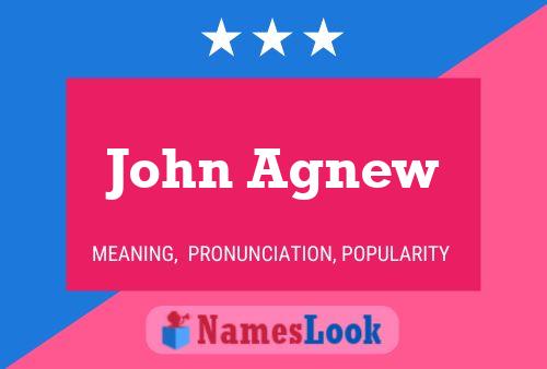 John Agnew 名字海报