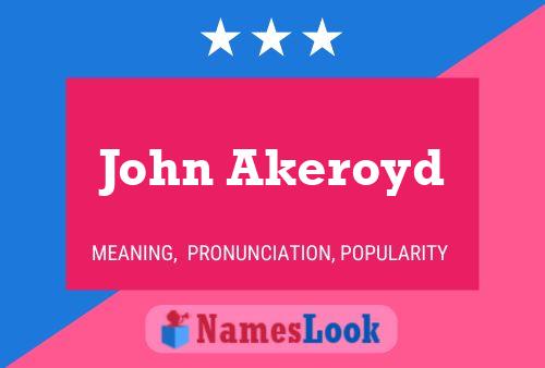 John Akeroyd 名字海报