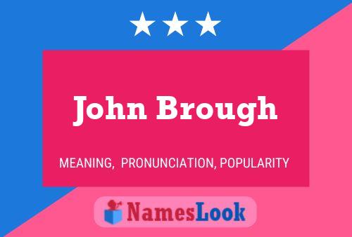 John Brough 名字海报