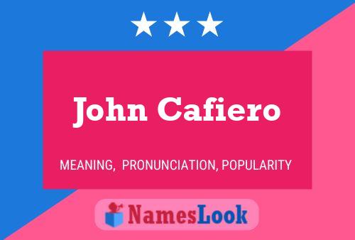 John Cafiero 名字海报