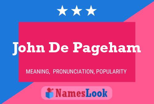 John De Pageham 名字海报