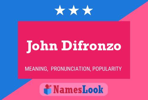 John Difronzo 名字海报