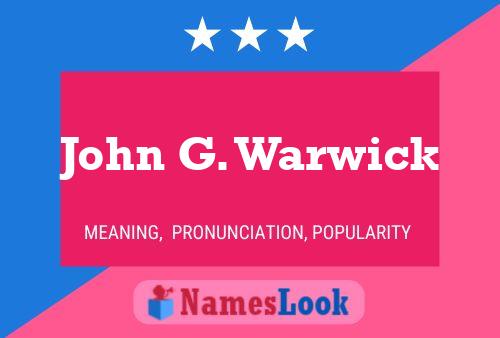 John G. Warwick 名字海报