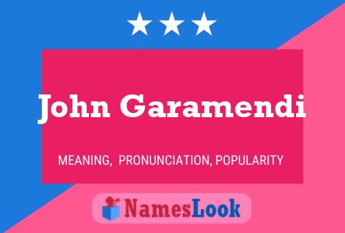 John Garamendi 名字海报