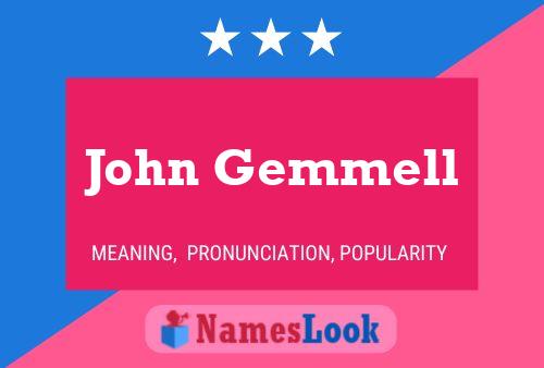 John Gemmell 名字海报