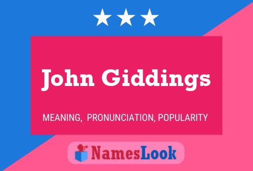 John Giddings 名字海报