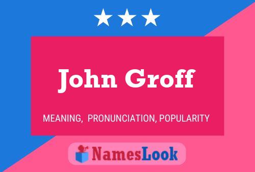 John Groff 名字海报