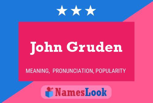 John Gruden 名字海报