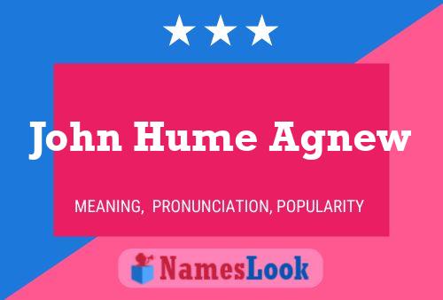 John Hume Agnew 名字海报