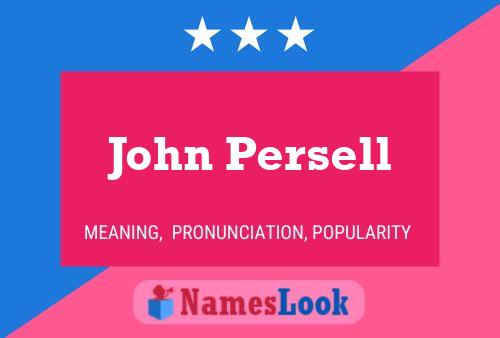 John Persell 名字海报