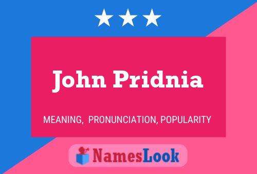 John Pridnia 名字海报