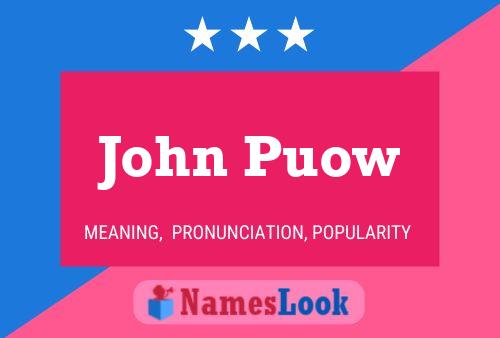 John Puow 名字海报