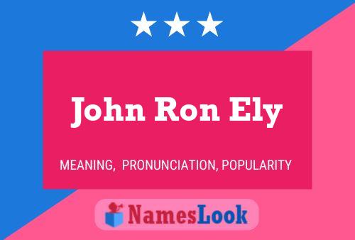 John Ron Ely 名字海报