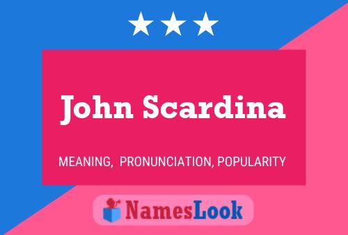 John Scardina 名字海报