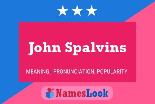 John Spalvins 名字海报