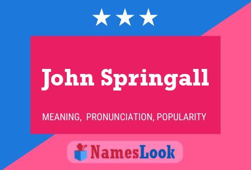 John Springall 名字海报